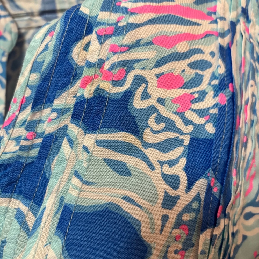Lilly Pulitzer Sarasota Tunic Top Bay Blue Into the Deep Long Sleeve Top Medium - Picture 5 of 12